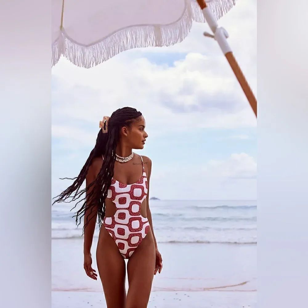 NWT FREE PEOPLE MELLO THE LABEL CUT OUT ONE PIECE SWIMSUIT